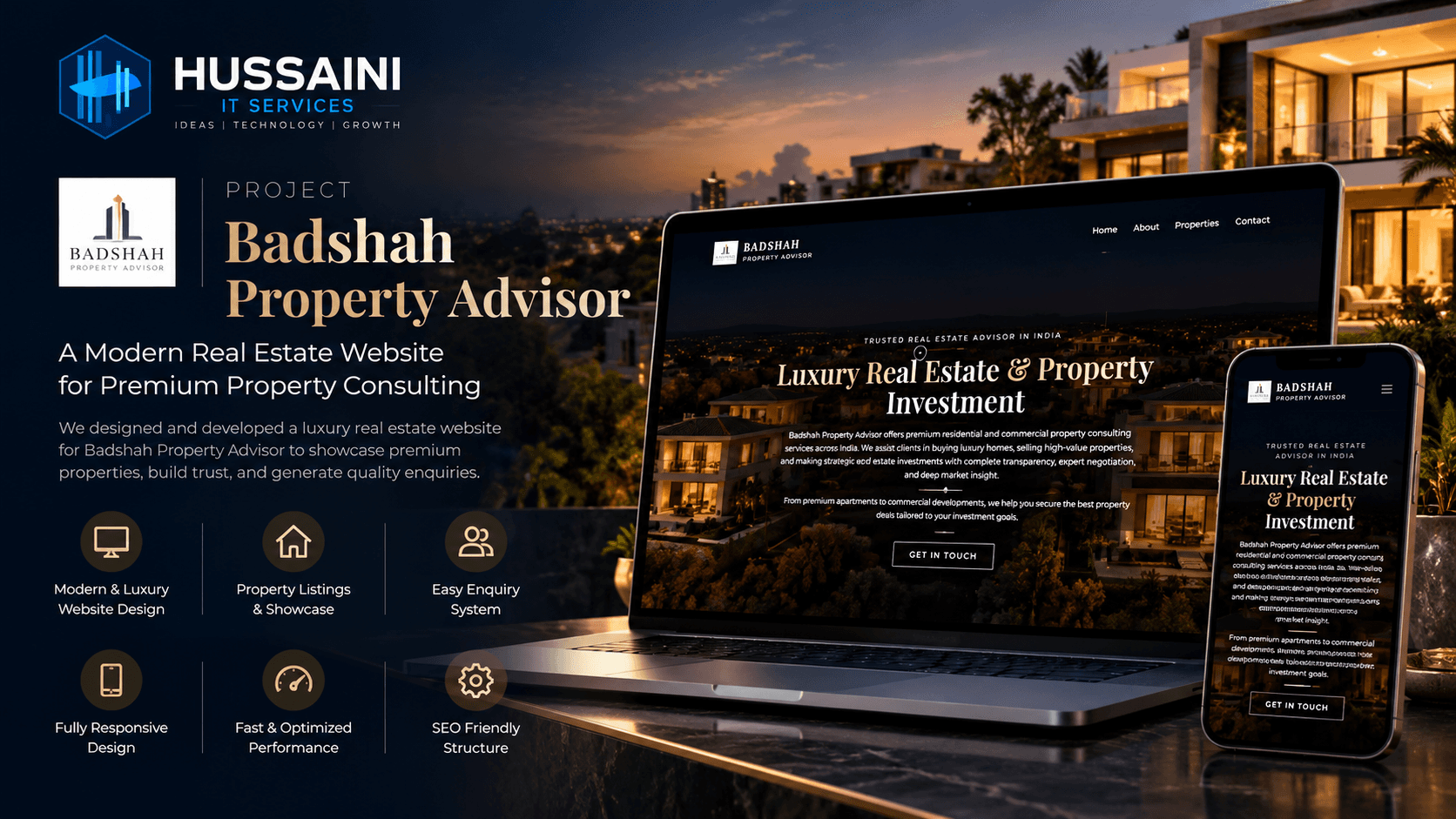 Badshah Property Ujjain real estate website showcasing properties and real estate opportunities